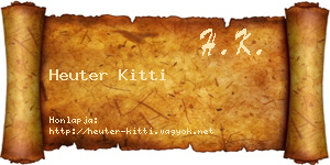 Heuter Kitti névjegykártya